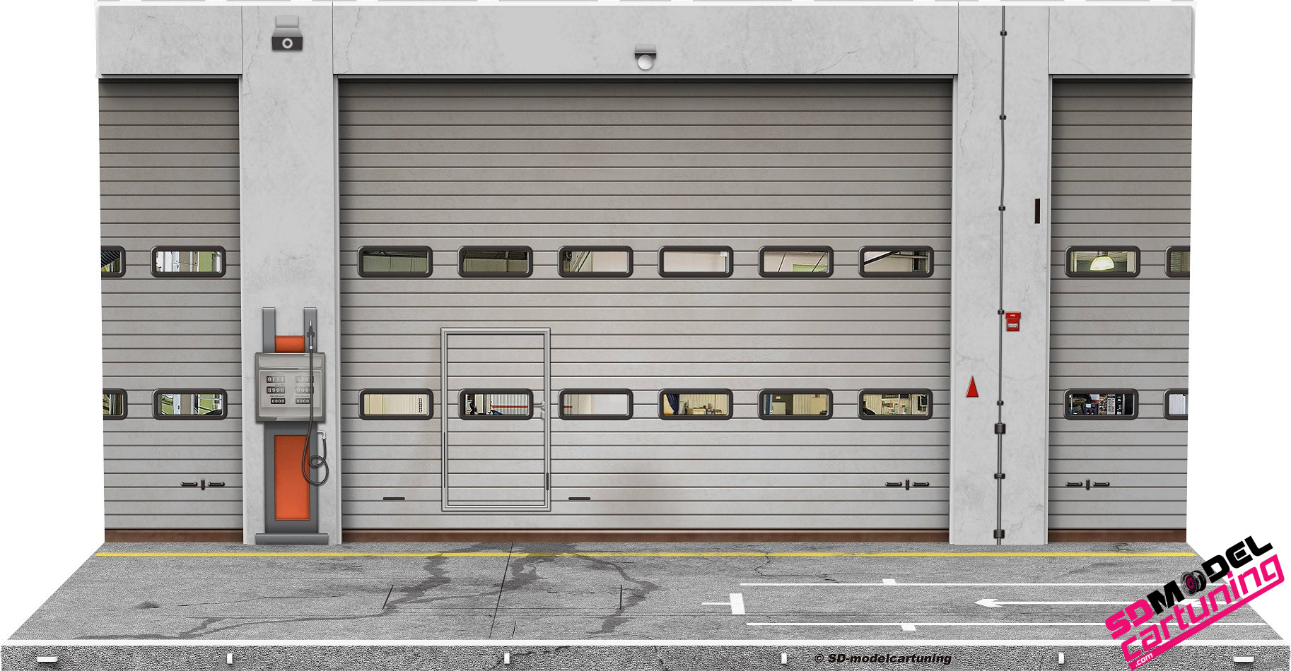 1:18 Pitbox Diorama - Photo Background throughout Garage Diorama Backgrounds Free Printable