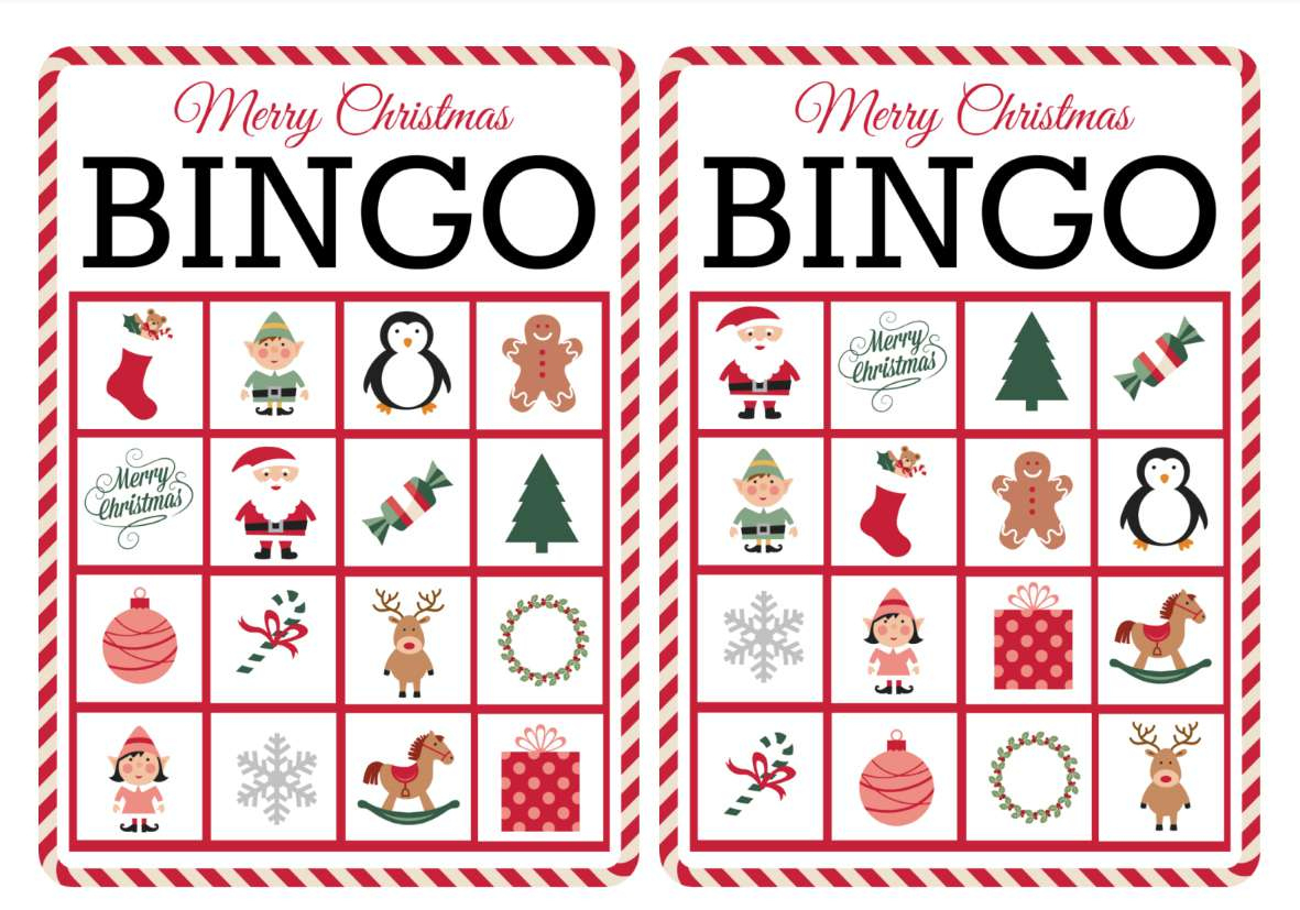12 Free Printable Christmas Bingo Games For The Family pertaining to Holiday Bingo Card Generator