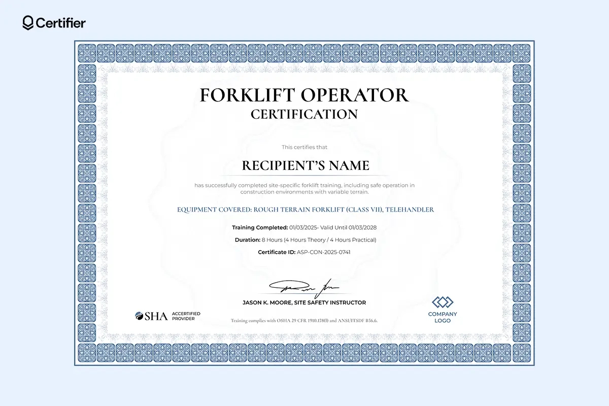 15 Forklift Certificate Templates: Free &amp;amp; Customizable regarding Free Printable Forklift License