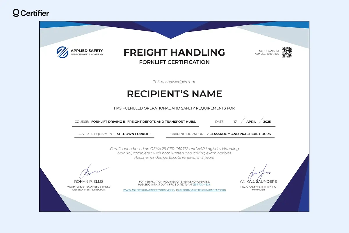 15 Forklift Certificate Templates: Free &amp;amp; Customizable throughout Free Printable Forklift License