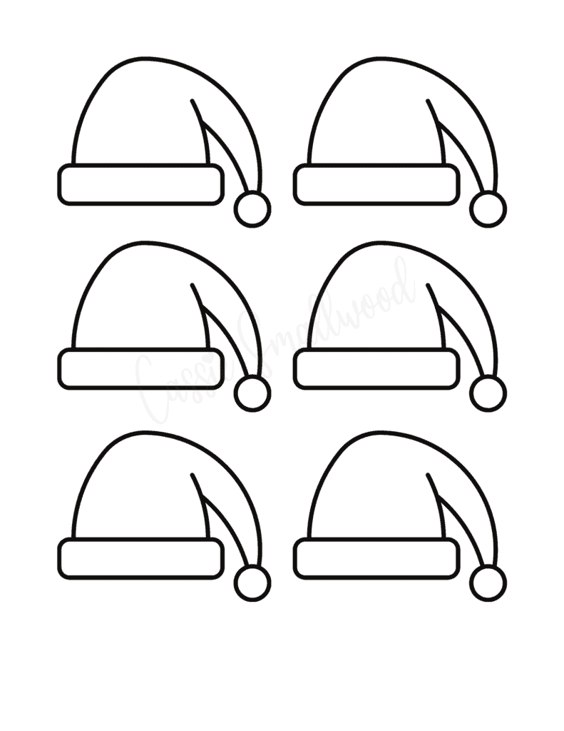 17 Cute Winter Hat Templates And Coloring Pages - Cassie Smallwood throughout Free Printable Santa Hat