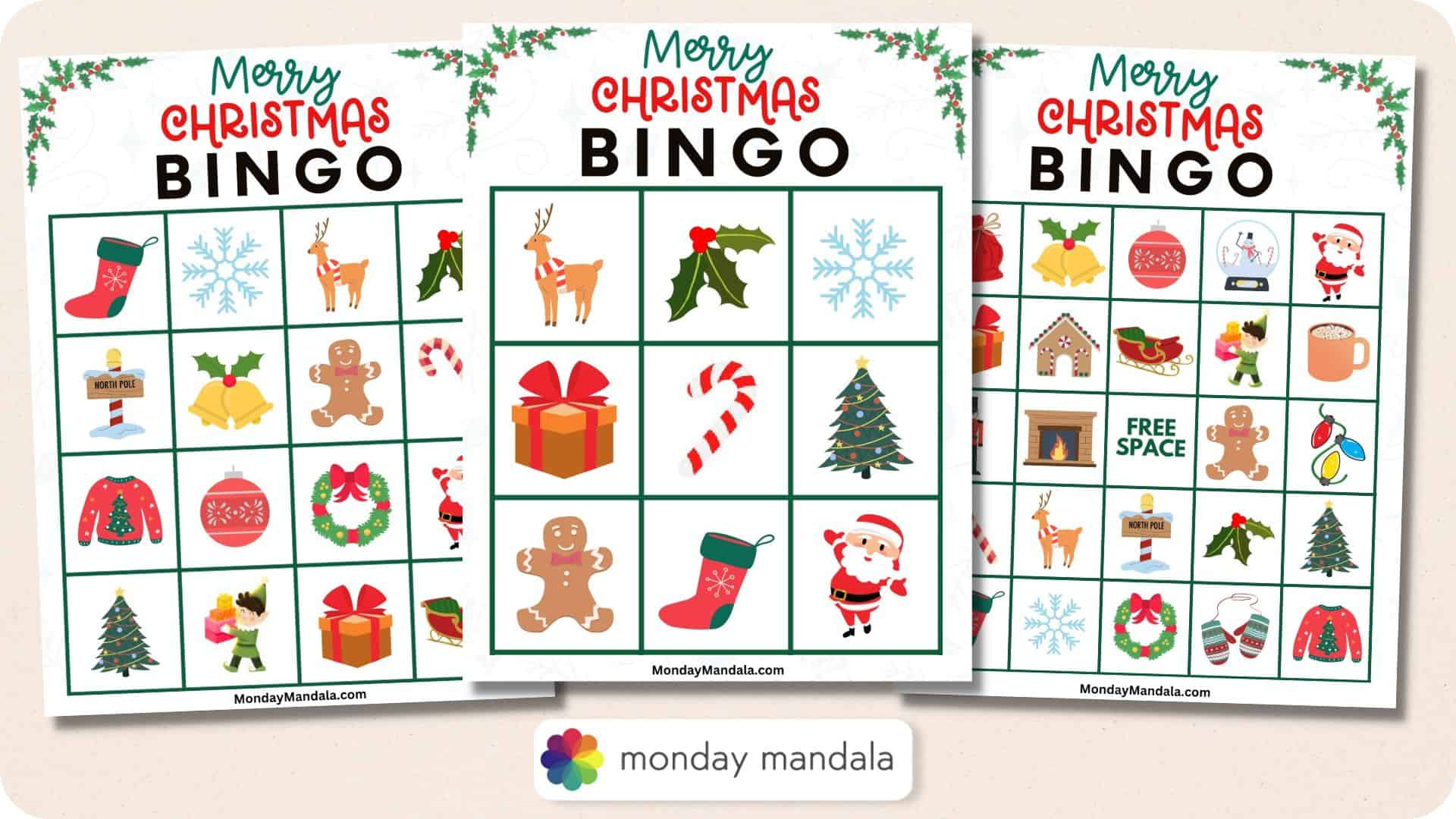 180 Christmas Bingo Cards (Free Pdf Printables) regarding Xmas Bingo Cards Free