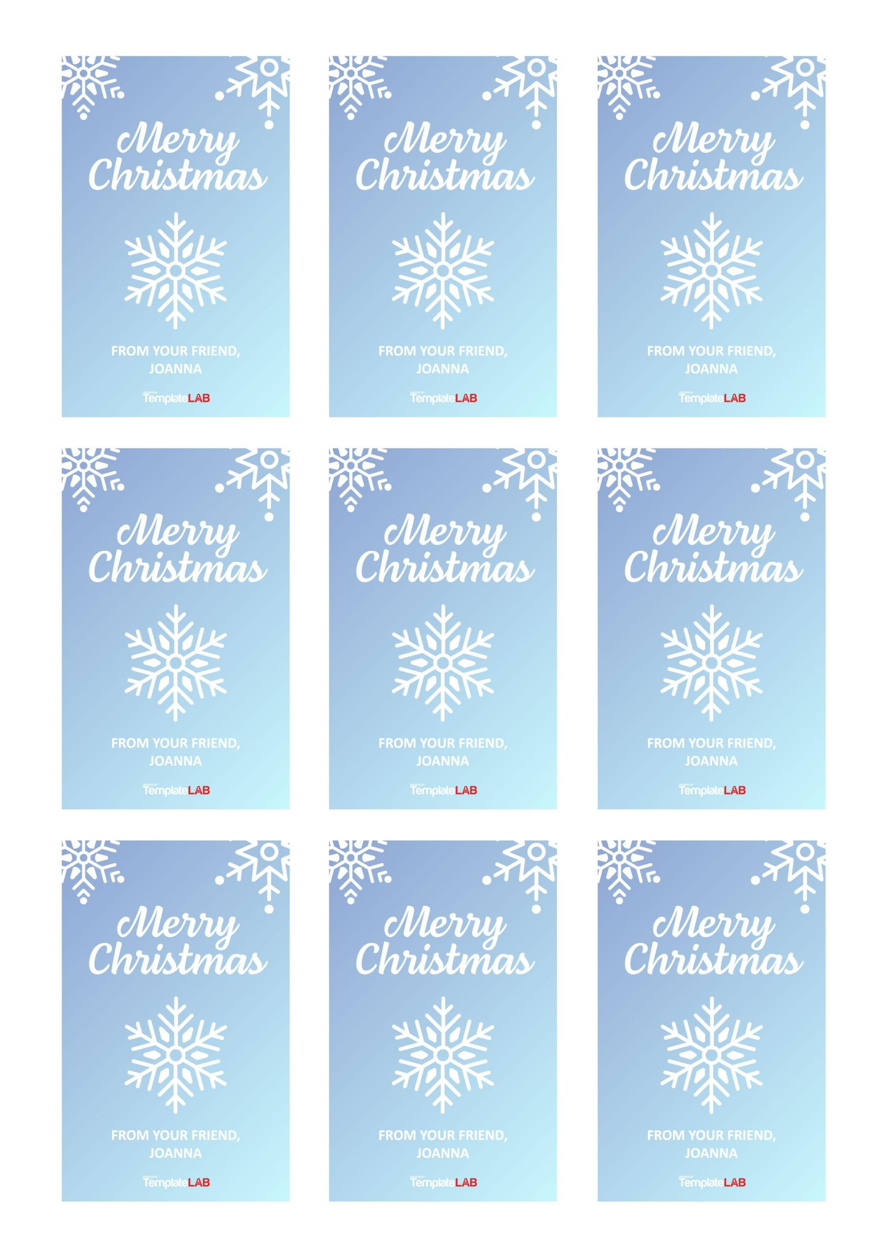19 Free Editable Gift Tag Templates [Word, Pptx, Psd] inside Free Printable Snowflake Gift Tags