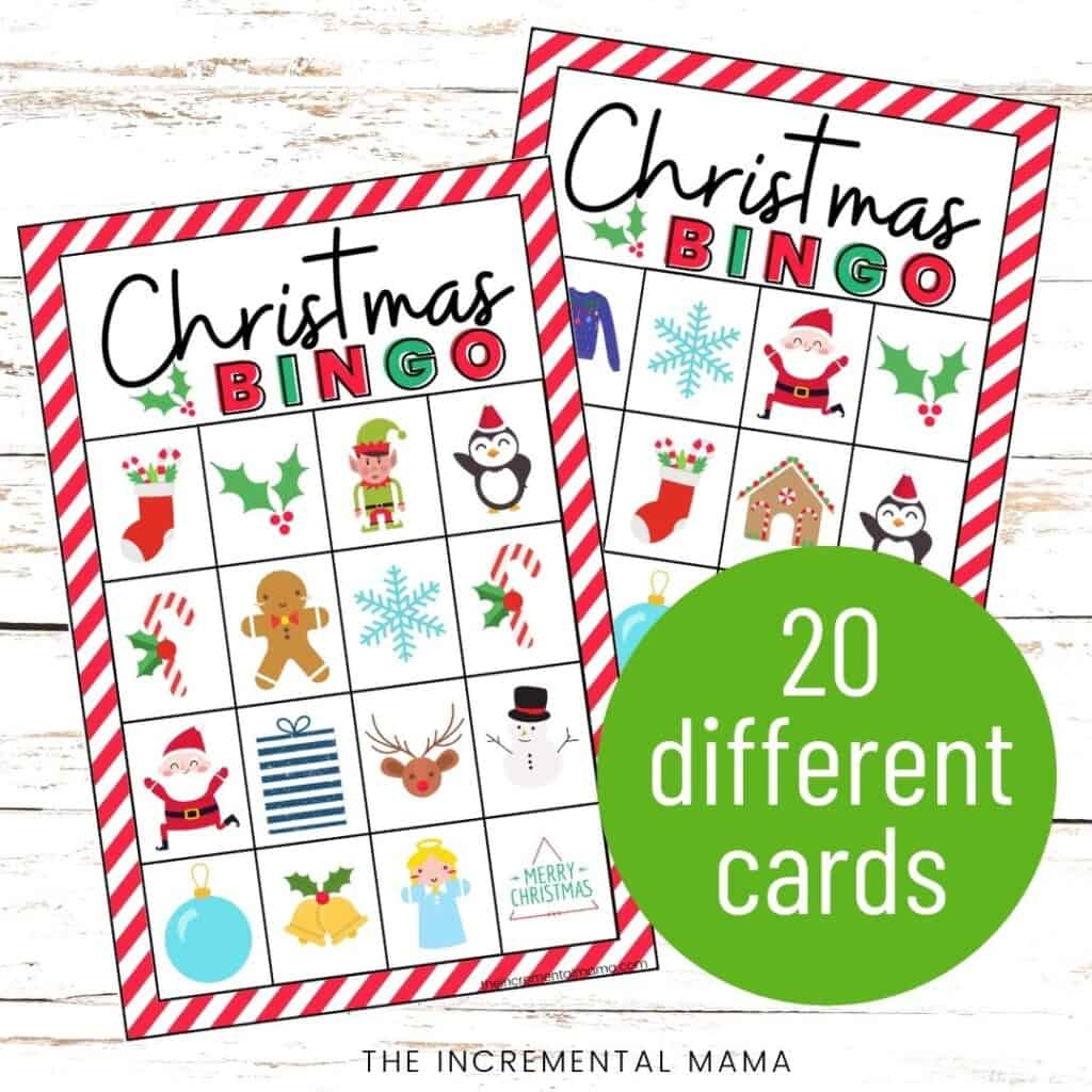 20 Free Printable Christmas Bingo Cards - The Incremental Mama with Xmas Bingo Cards Free
