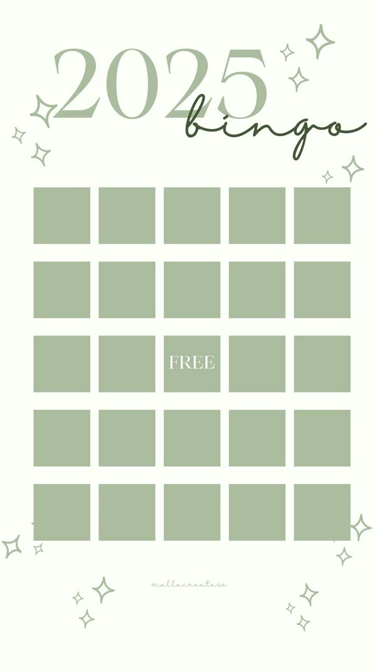 2025 Bingo Blank Template in Bingo Cards For 2025