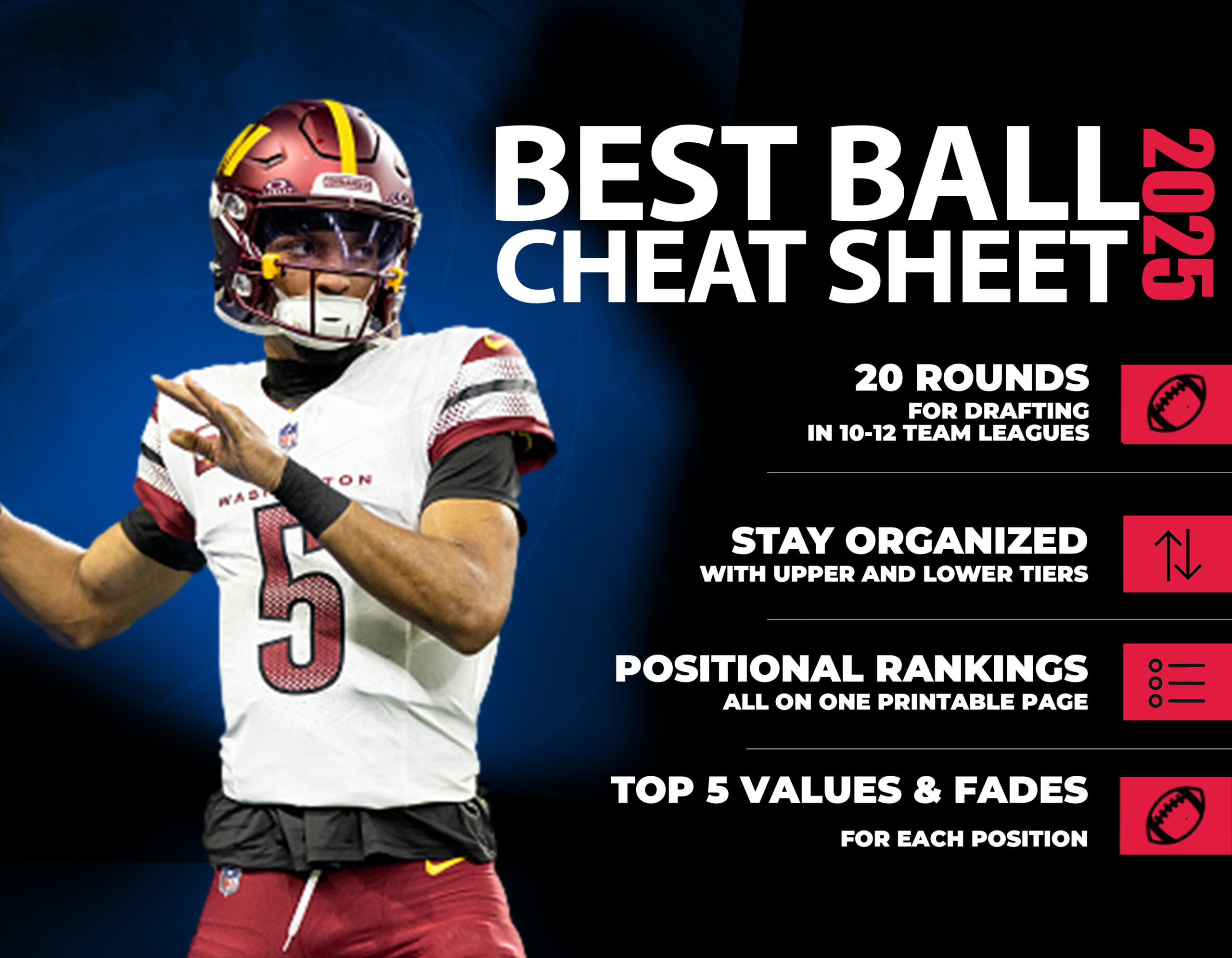 2025 Fantasy Football Best Ball Cheat Sheet - Printable Pdf throughout Free Fantasy Football Cheat Sheet 2025 Printable