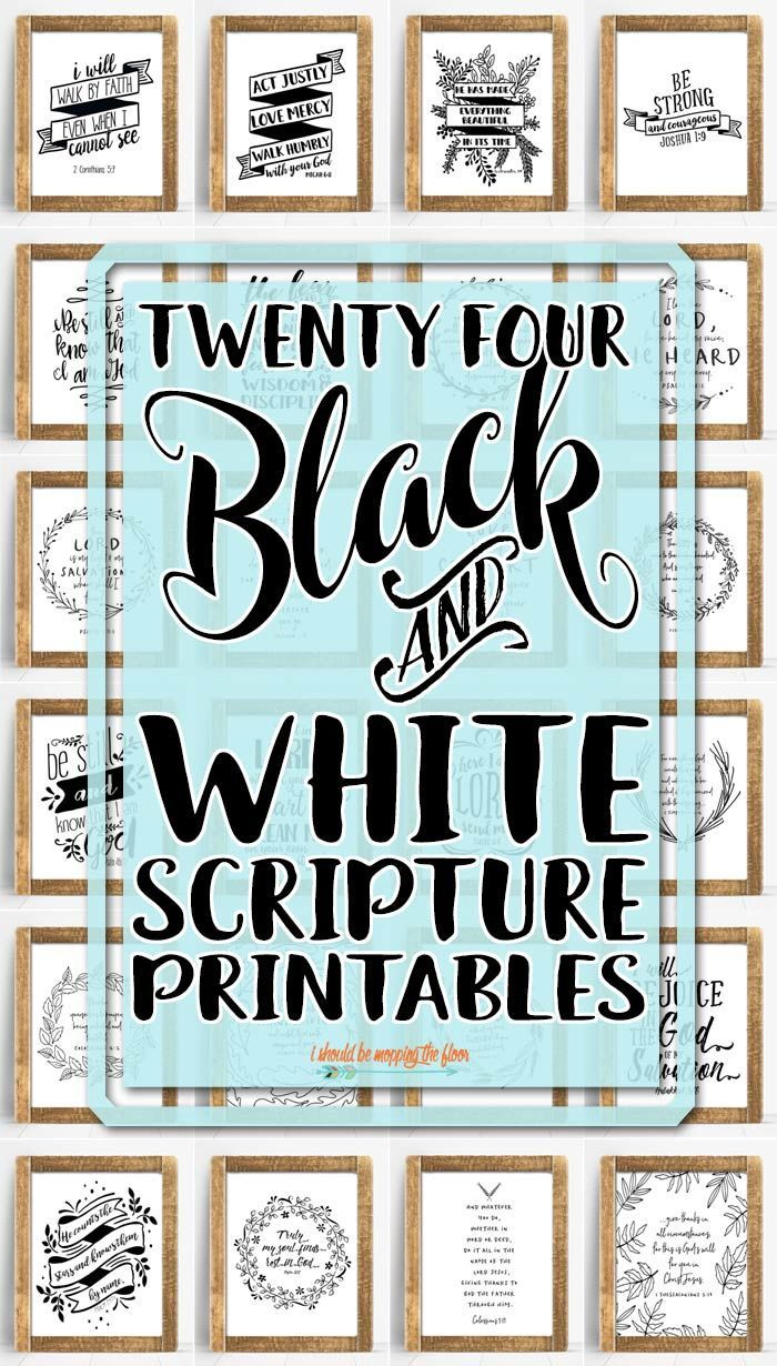 24 Printable Bible Verses within Free Black And White Printable Bible Verses