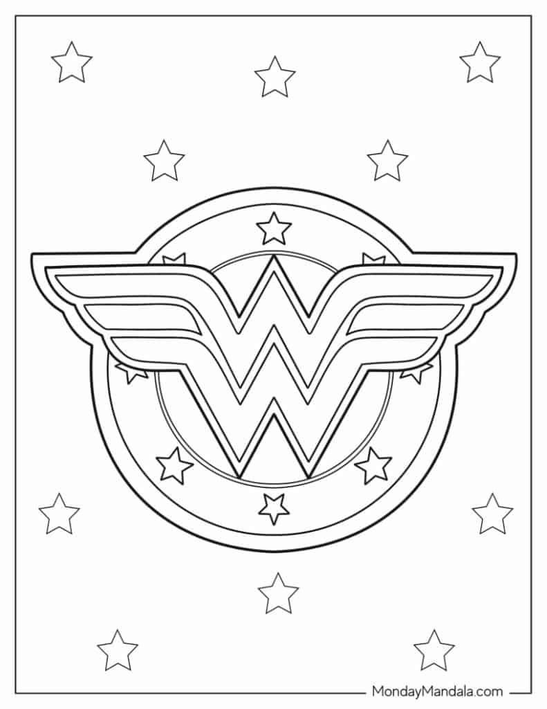 24 Wonder Woman Coloring Pages (Free Pdf Printables) pertaining to Free Printable Wonder Woman