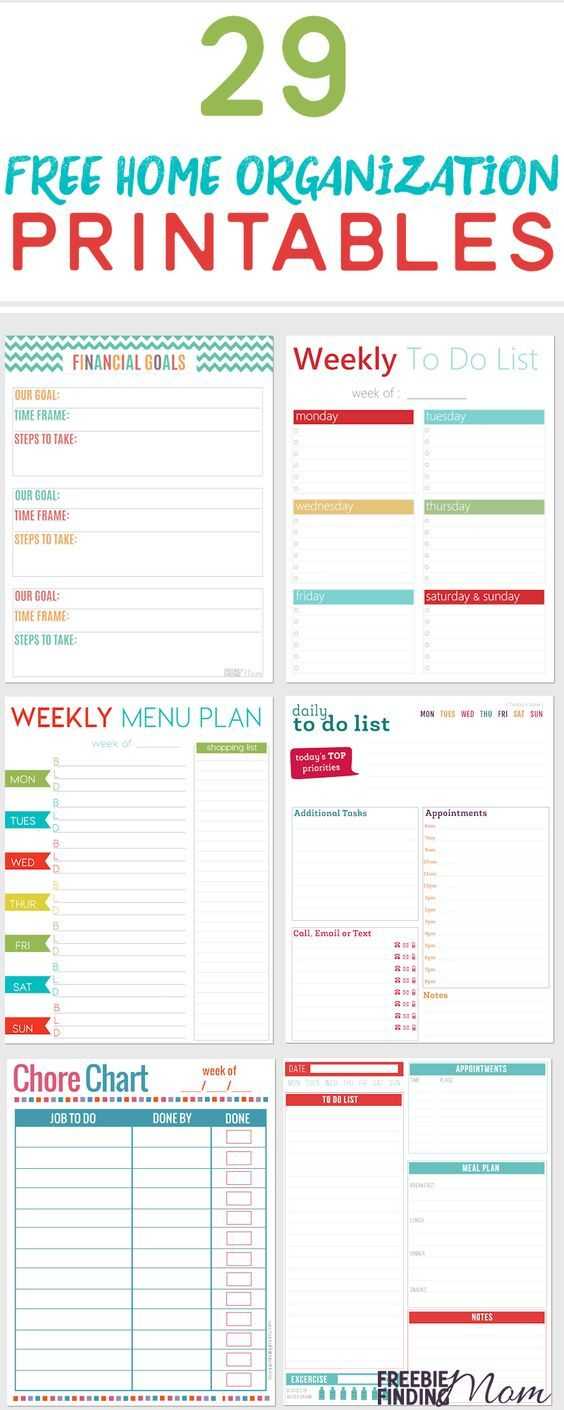 29 Free Home Organization Printables with regard to Free Home Organisation Printables