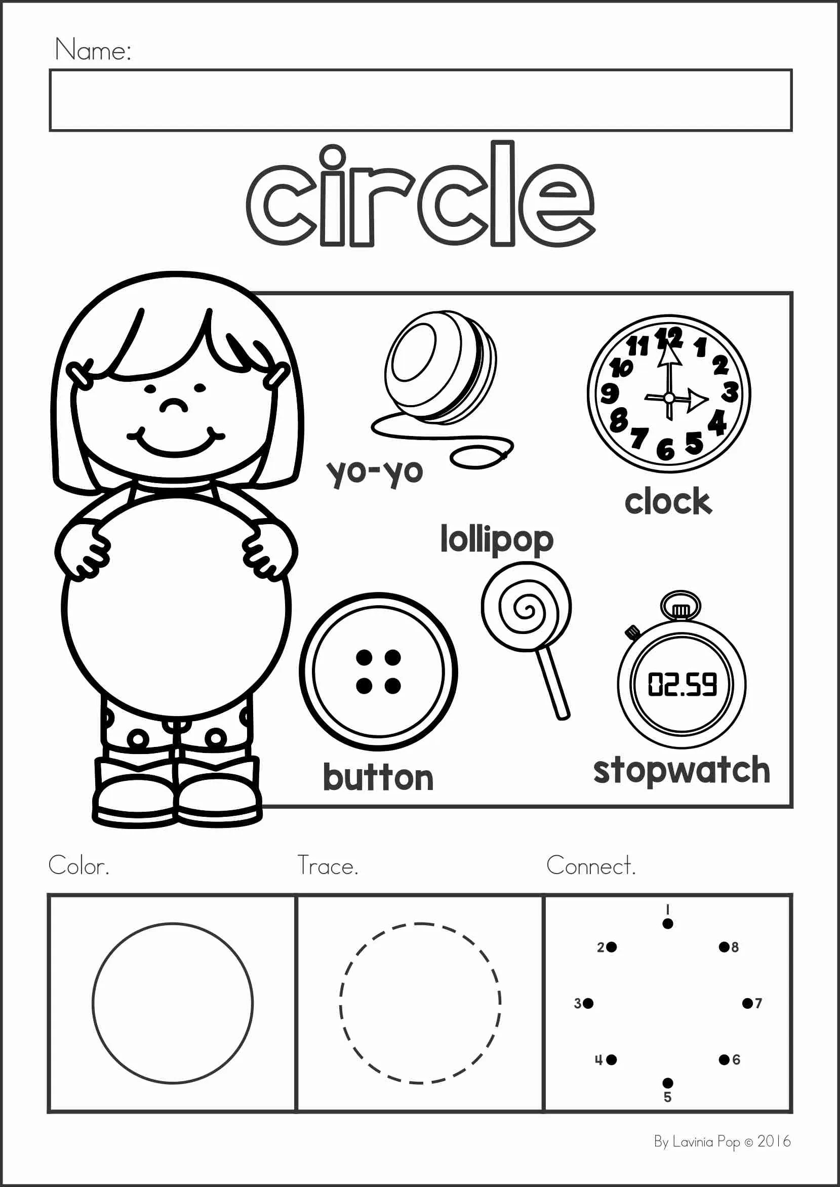 2D Shapes Worksheet For Preschool And Kindergarten intended for Kindergarten Shapes Worksheets