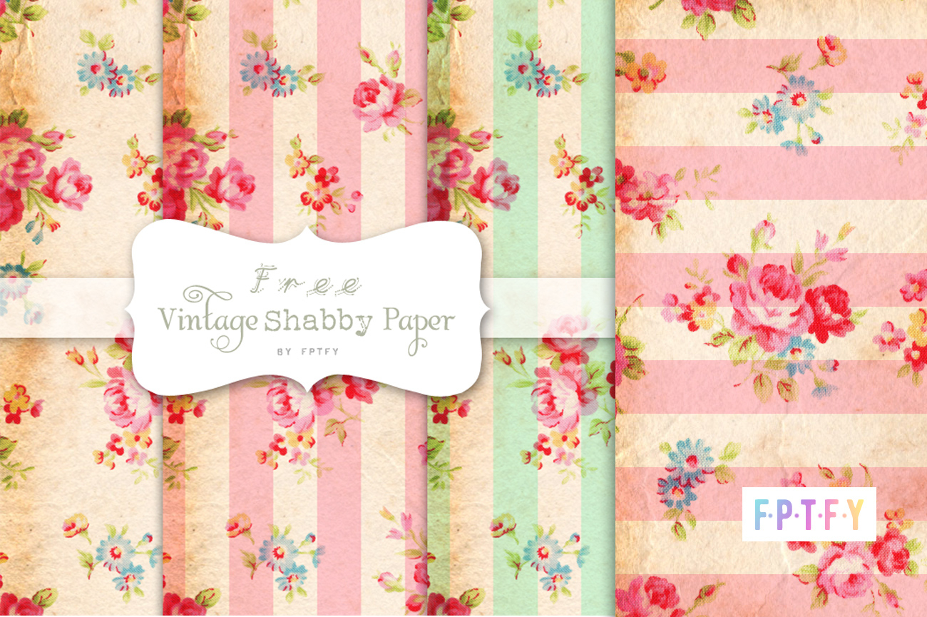 3 Free Vintage Shabby Digital Papers - Free Pretty Things For You for Shabby Chic Free Printables