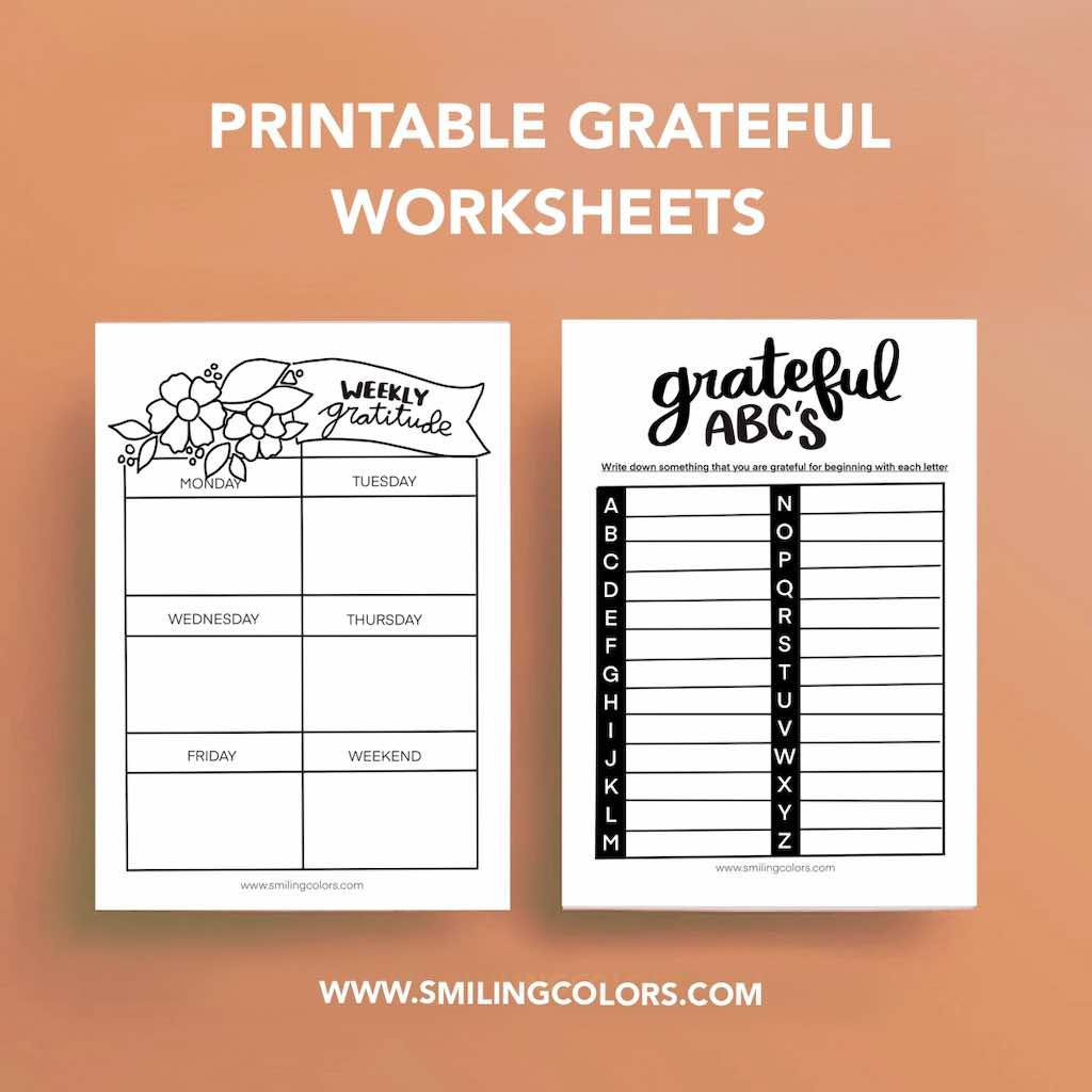 3 Printable Grateful Worksheets That Are Simple To Use for Free Printable Gratitude Worksheets