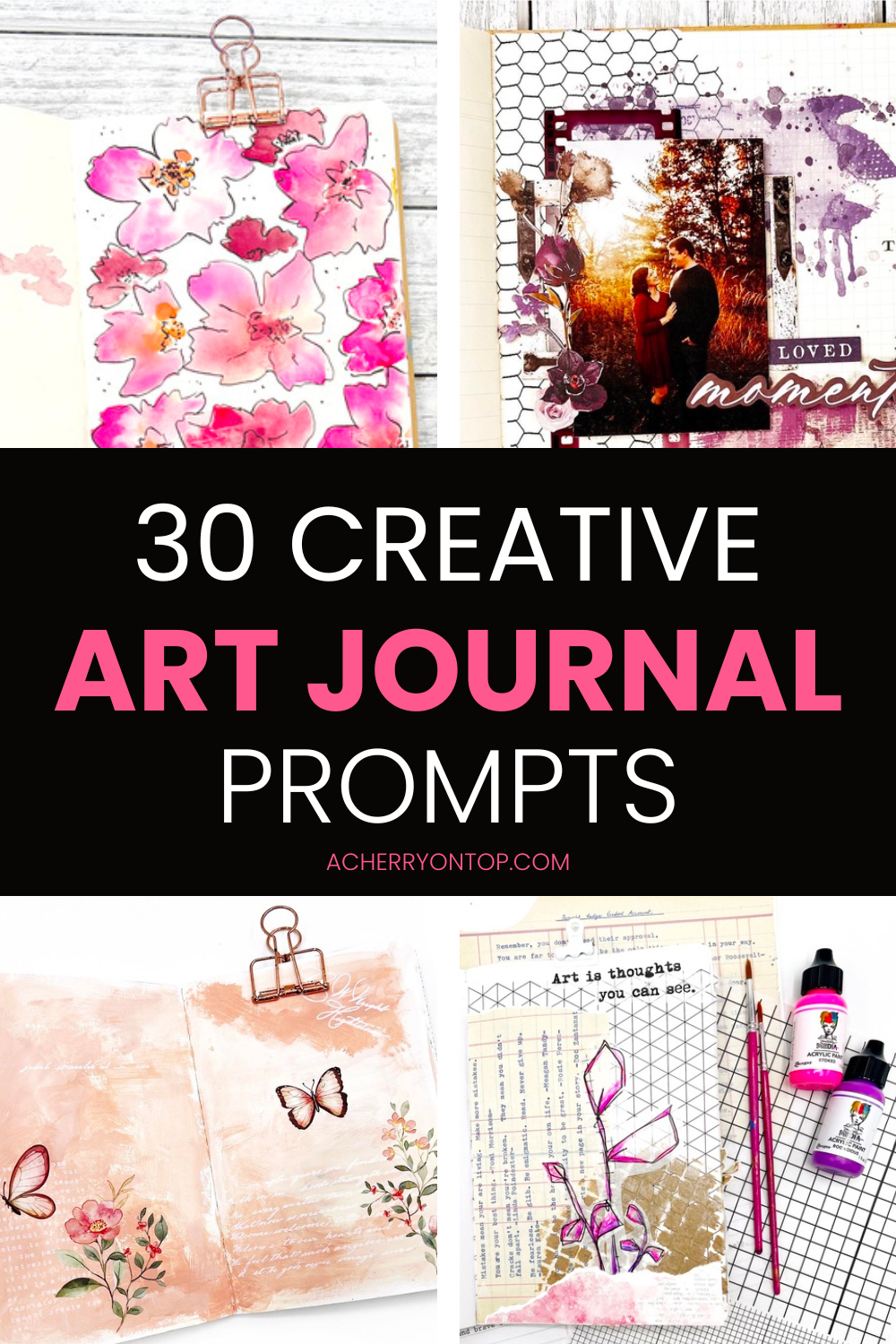 30 Art Journal Prompts – Free Printable – The Cherry Blog within Free Art Journal Printables