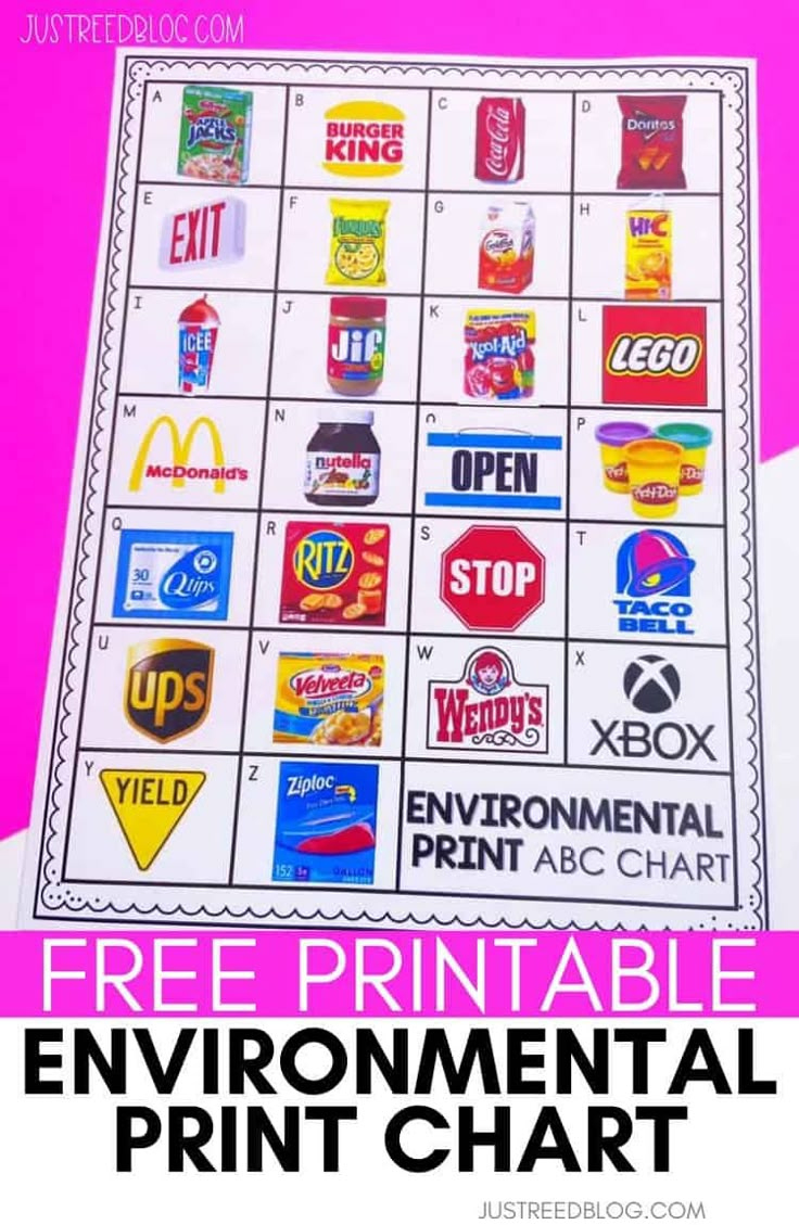 30+ Of The Best Environmental Print Activities - Just Reed &amp;amp; Play with Environmental Print Free Printables