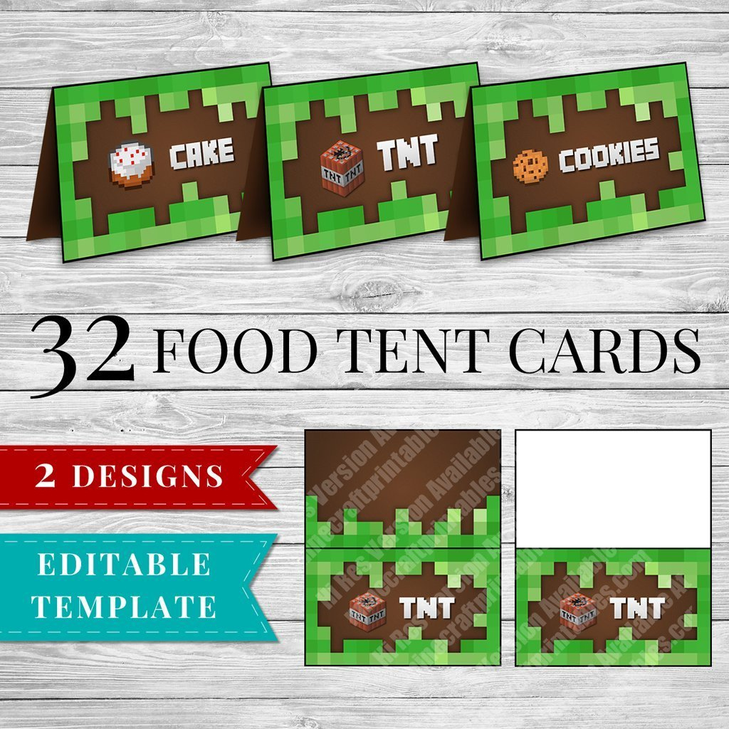 32 Minecraft Printable Food Labels for Free Minecraft Printables Food Labels