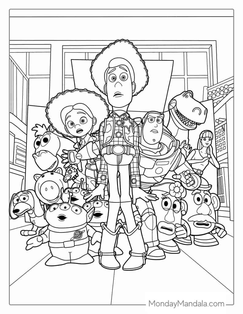 34 Toy Story Coloring Pages (Free Pdf Printables) in Toy Story Free Printables