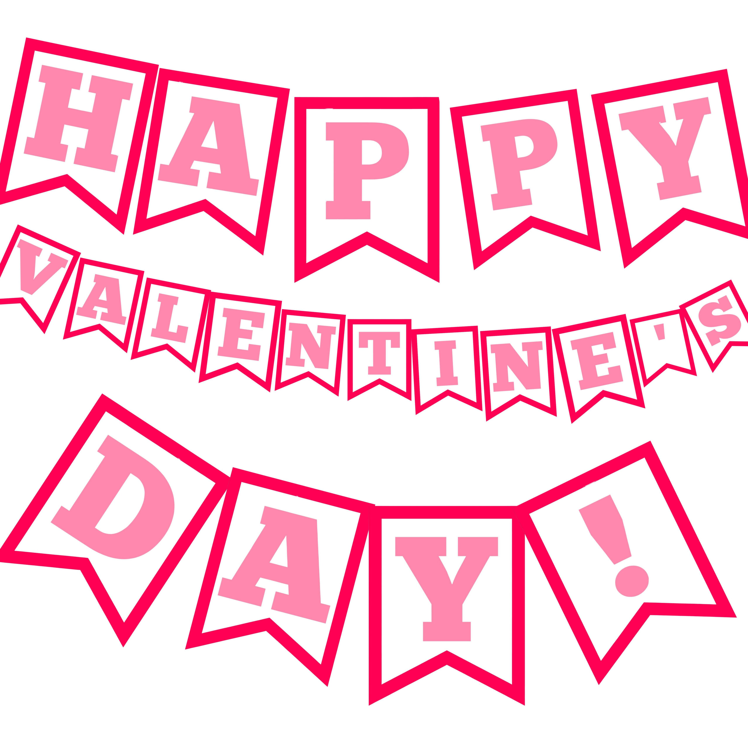 4 Easy Diy Valentine&amp;#039;S Day Printable Banners (Free!) - The in Free Printable Valentines Day Banner Printable