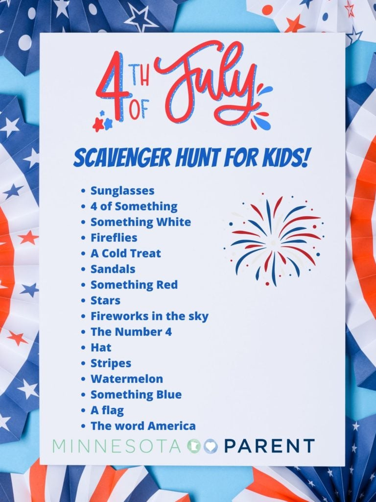 4Th Of July Scavenger Hunt Printable (Free!) - Minnesota Parent regarding 4th of July Scavenger Hunt Printable
