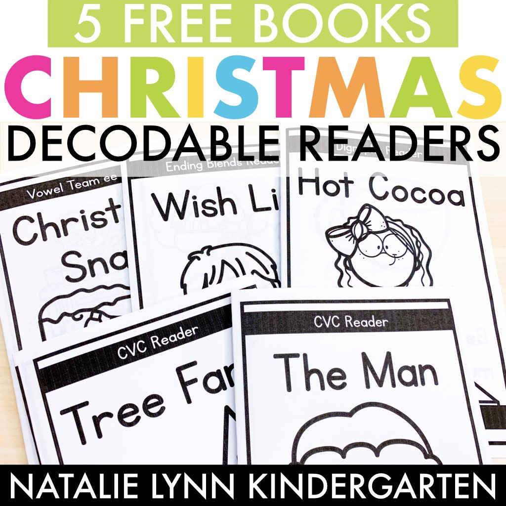 5 Free Christmas Decodable Readers within Free Printable Decodable Books For Kindergarten