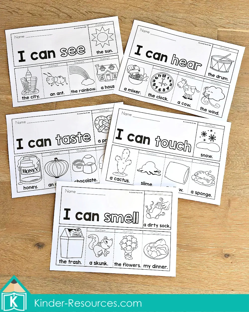 5 Senses Flip Books &amp;amp; Flap Book with 5 Senses Flip Book Printable Free
