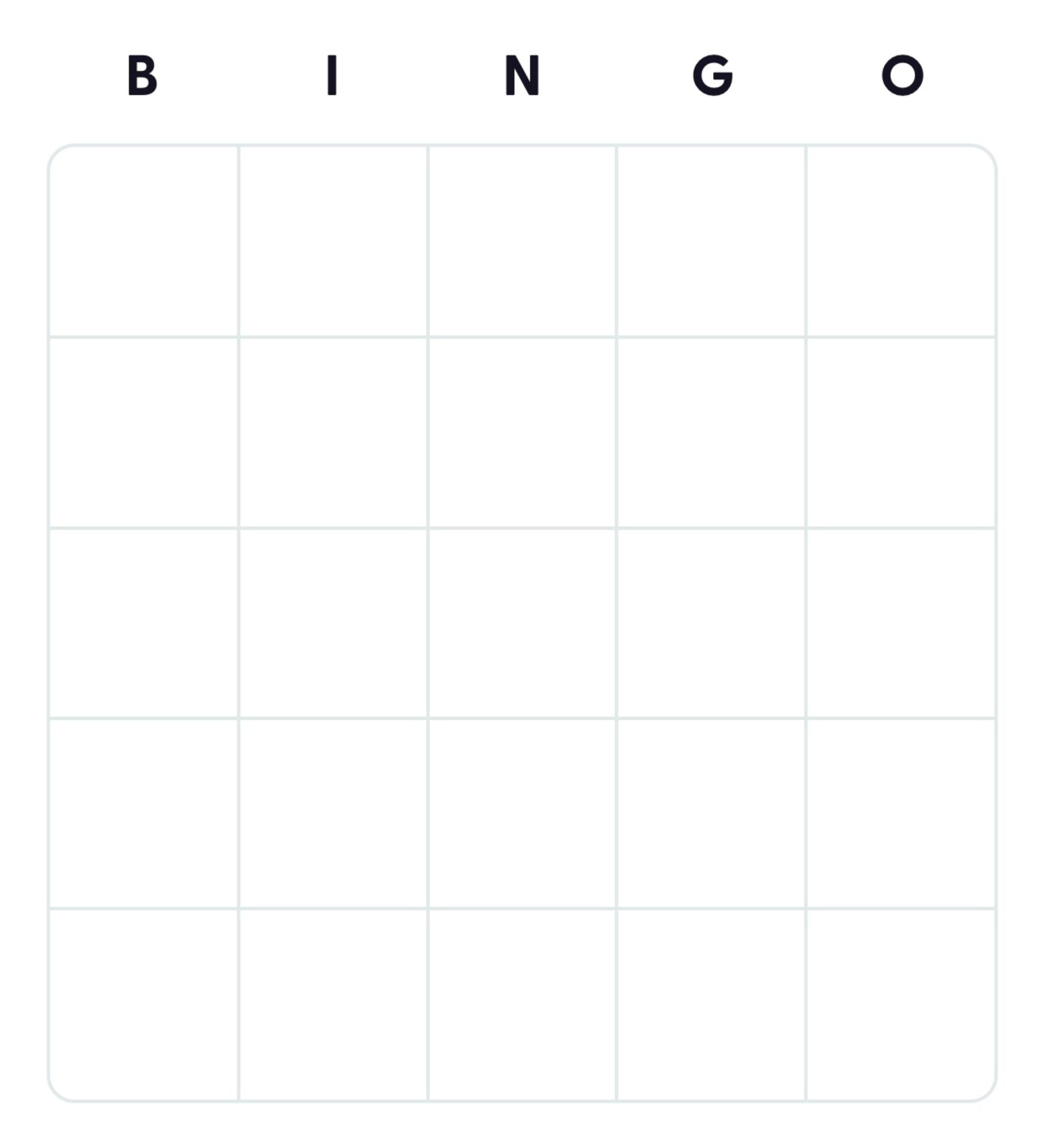 50+ Free Printable Blank Bingo Card Templates - Bingo Card Creator with Free Blank Printable Bingo Cards