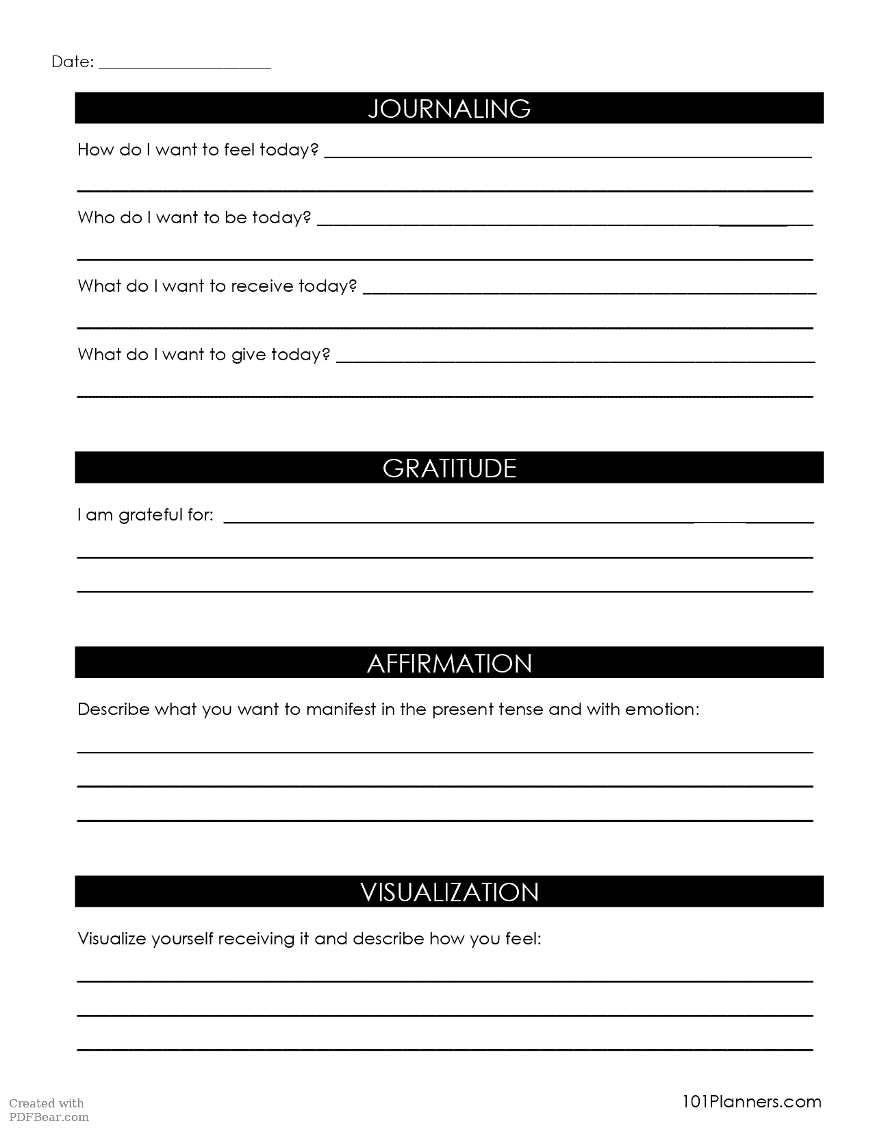 6 Free Manifestation Journal Templates | Instant Download regarding Free Printable Manifestation Worksheet