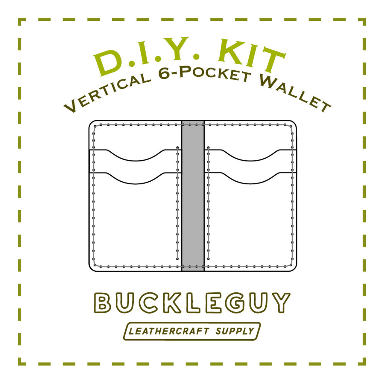 6-Pocket Vertical Wallet Leather Pattern, Pdf Template - Buckleguy with Printable Wallet Pattern Free