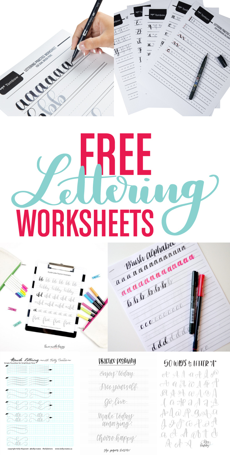 6 Resources For Free Lettering Worksheets - Tombow Usa Blog regarding Free Printable Hand Lettering Worksheets