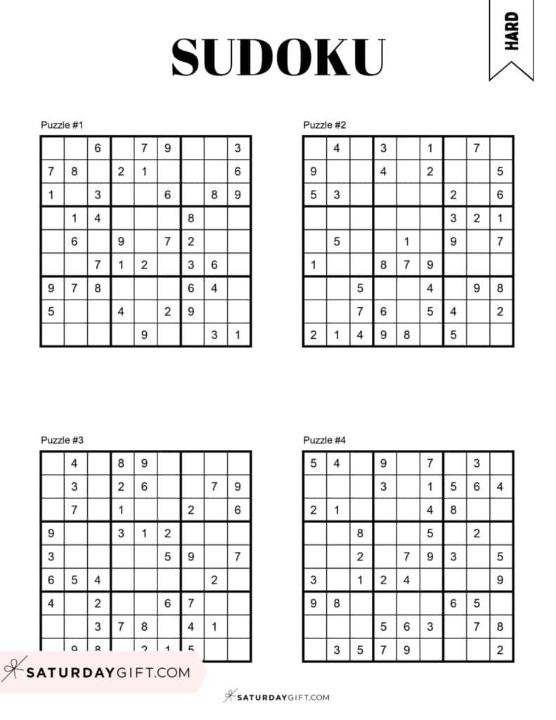72 Free Printable Sudoku Puzzles | Saturdaygift in Free Sudoku Printables