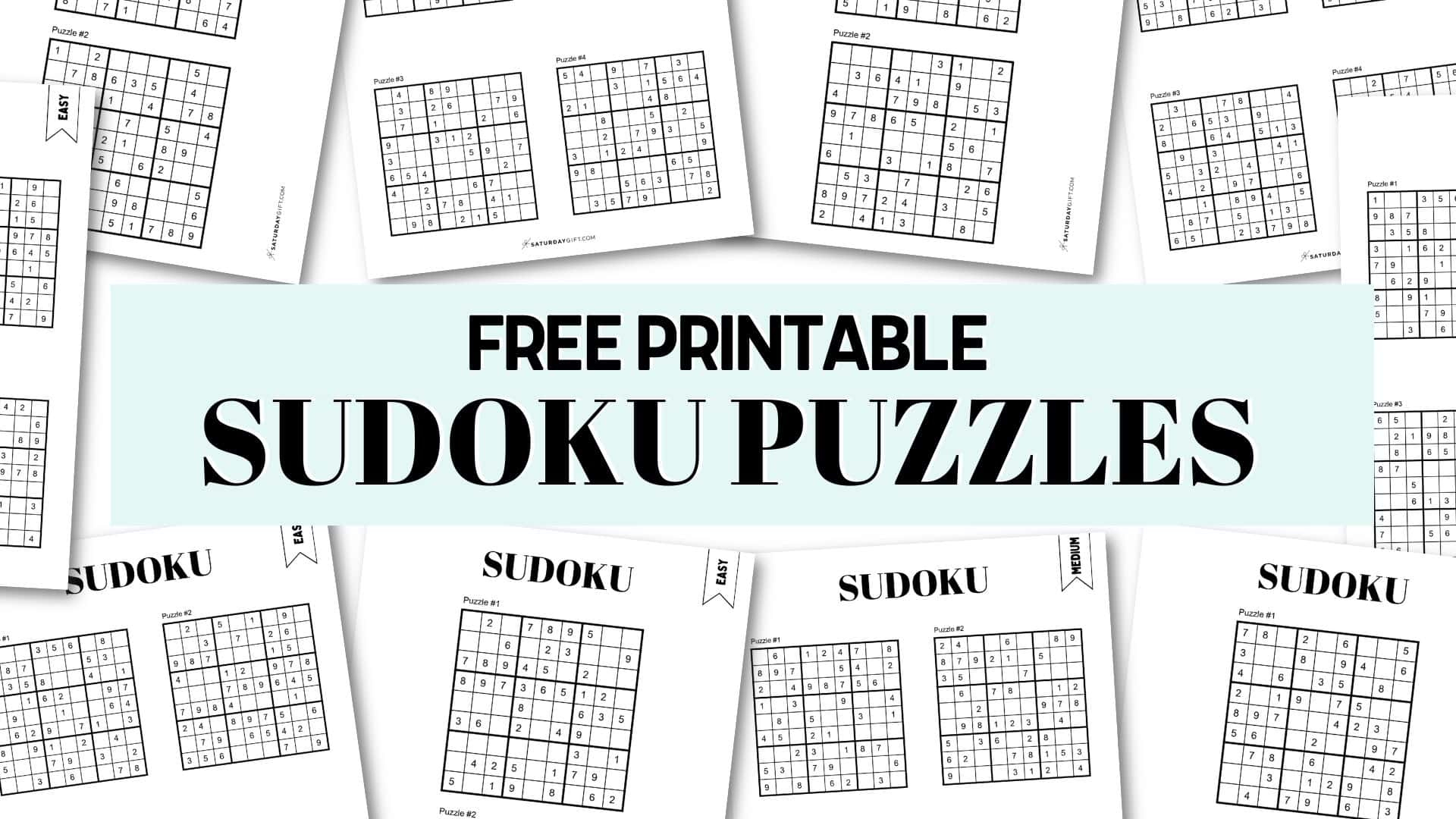 72 Free Printable Sudoku Puzzles | Saturdaygift inside Free Sudoku Printables