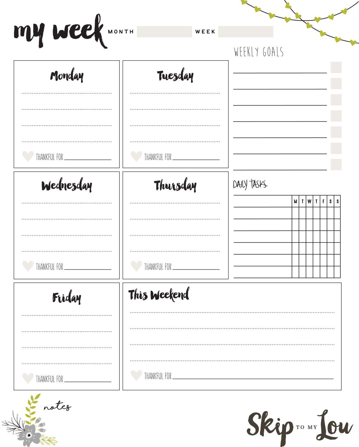8 Places To Find The Best Free Planner Printables in Free Planner Inserts Printables
