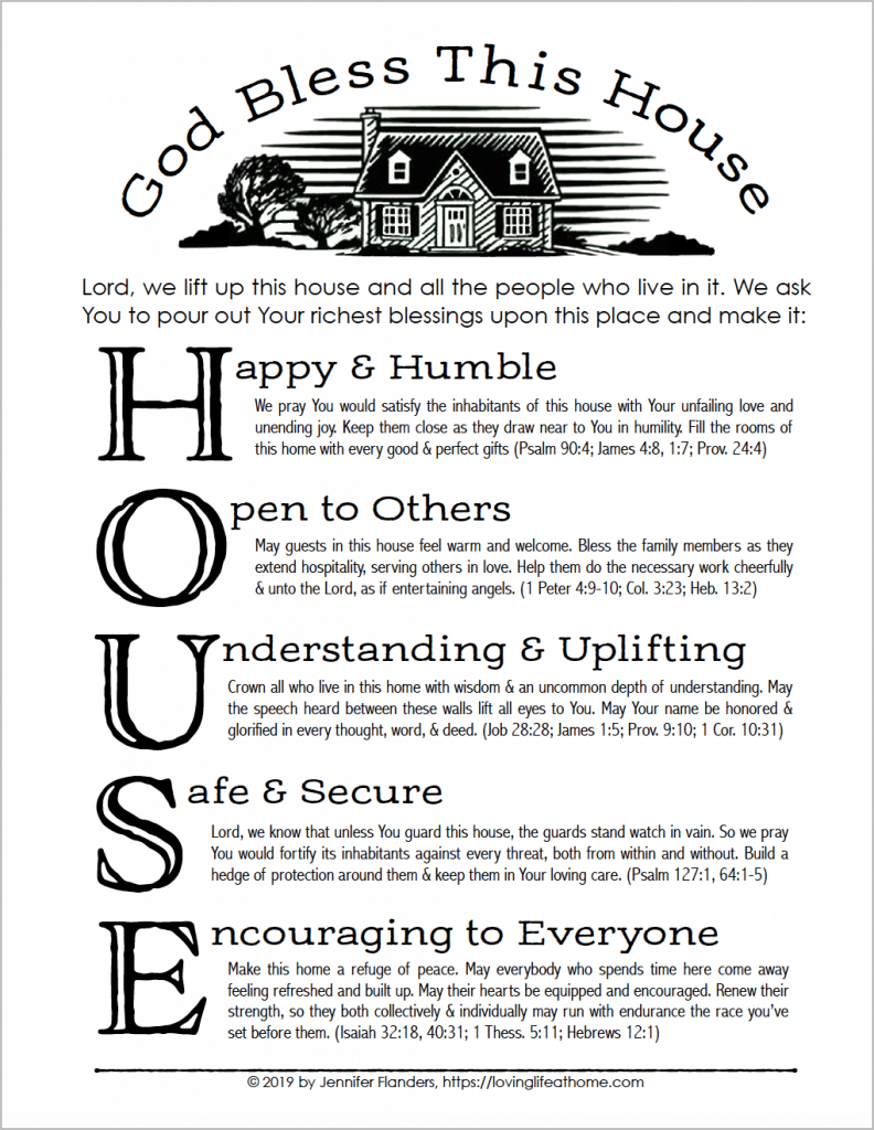 A House Blessing (Free Printable) - Loving Life At Home intended for Free Printable Housewarming Poem