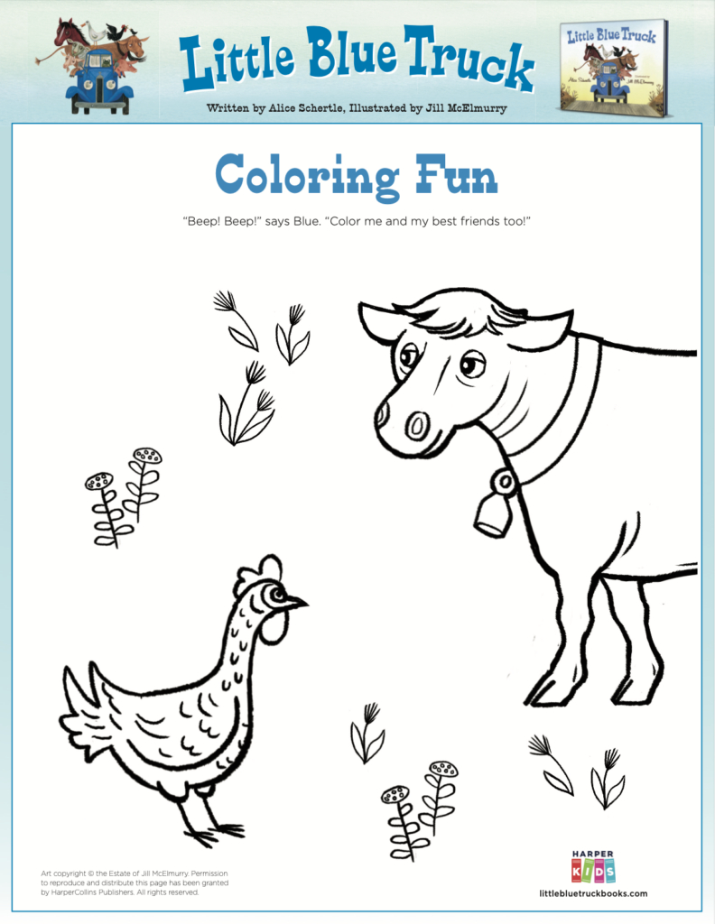 Activities - Fun Printables For Kids - Little Blue Truck intended for Free Little Blue Truck Printables