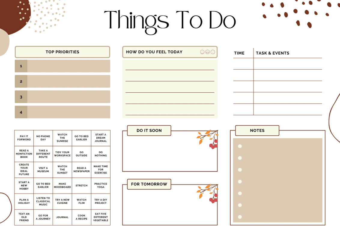 Adhd To-Do List Templates For Better Organization (45 Free Pdfs) inside Adhd Planner Printable Free Tiktok