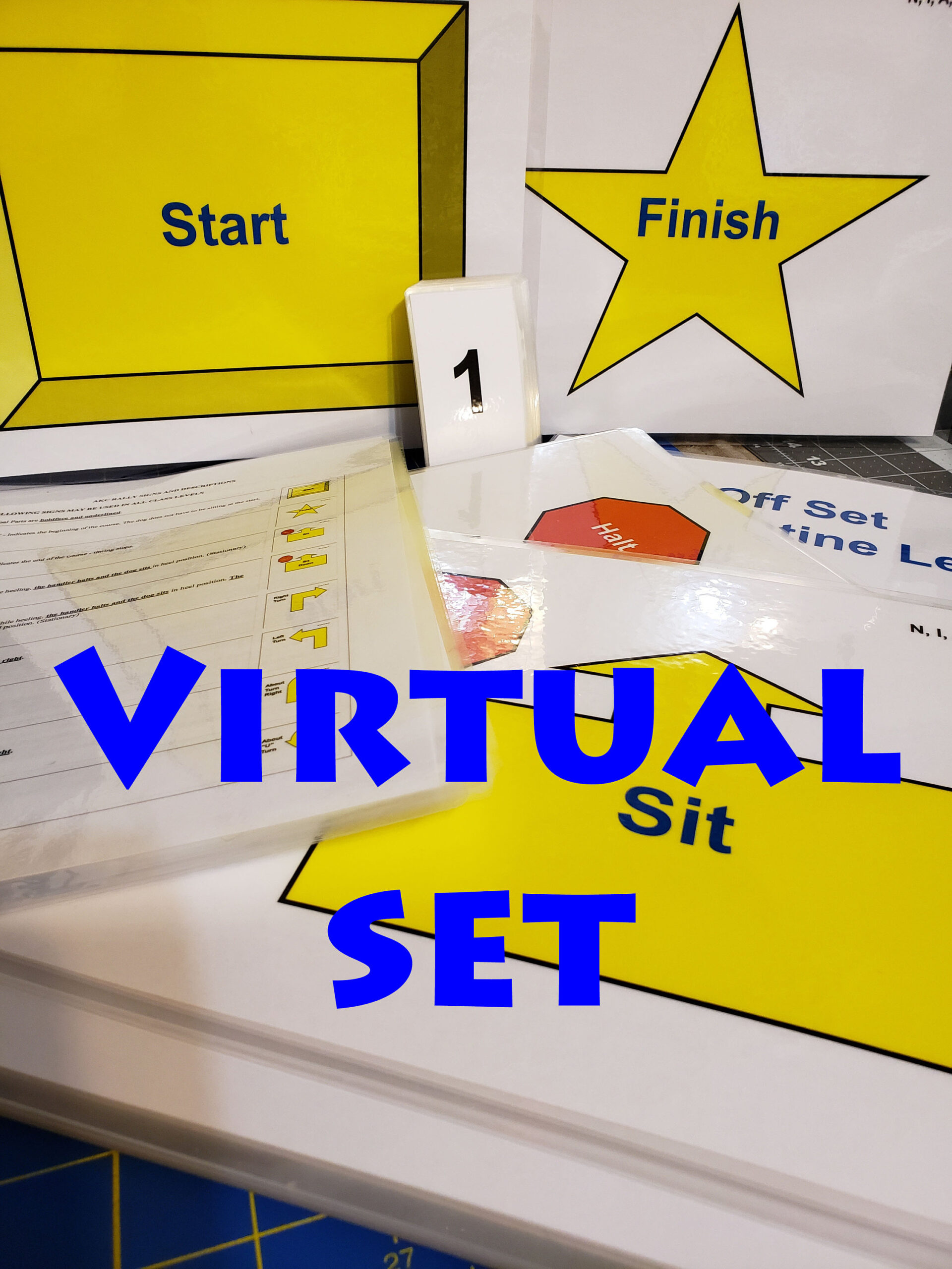 Akc Rally Signs Akc&amp;#039;S Virtual Novice Class Only Laminated Set - Etsy with Free Printable Akc Rally Signs
