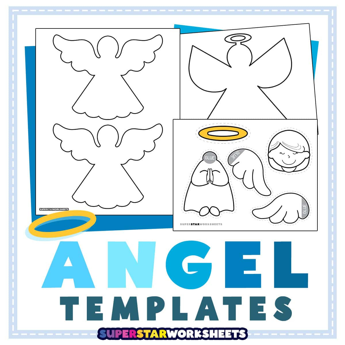 Angel Template (Free Printables) - Superstar Worksheets throughout 3d Angel Template Printable Free