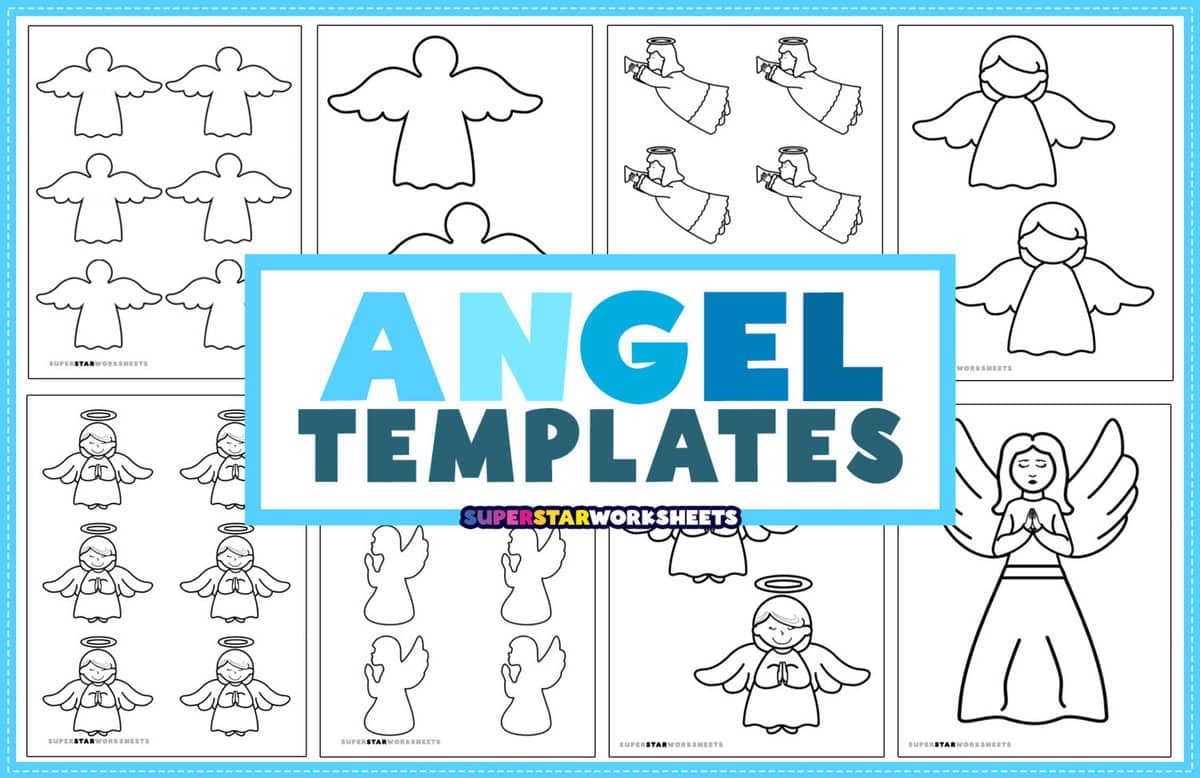 Angel Template (Free Printables) - Superstar Worksheets within 3d Angel Template Printable Free