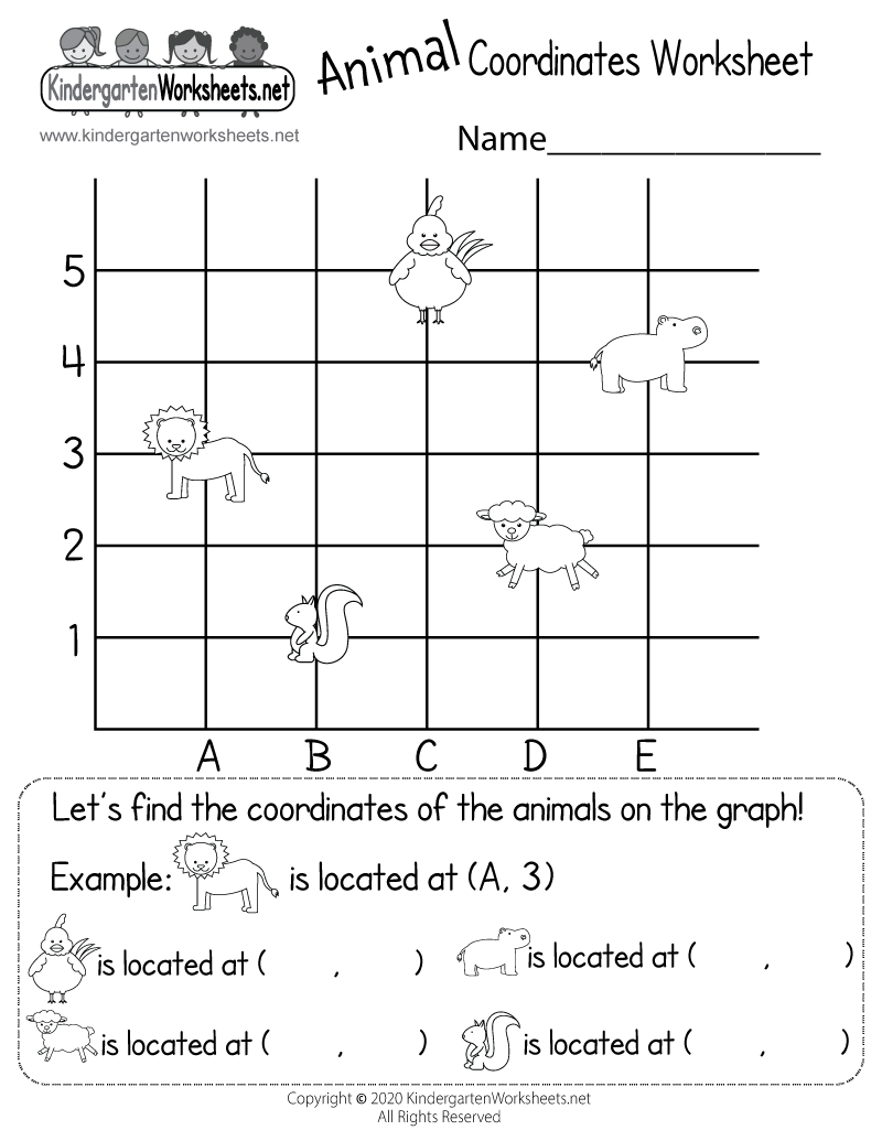 Animal Coordinates Worksheet - Free Printable, Digital, &amp;amp; Pdf inside Printable Farm Animals Bar Graph Worksheet