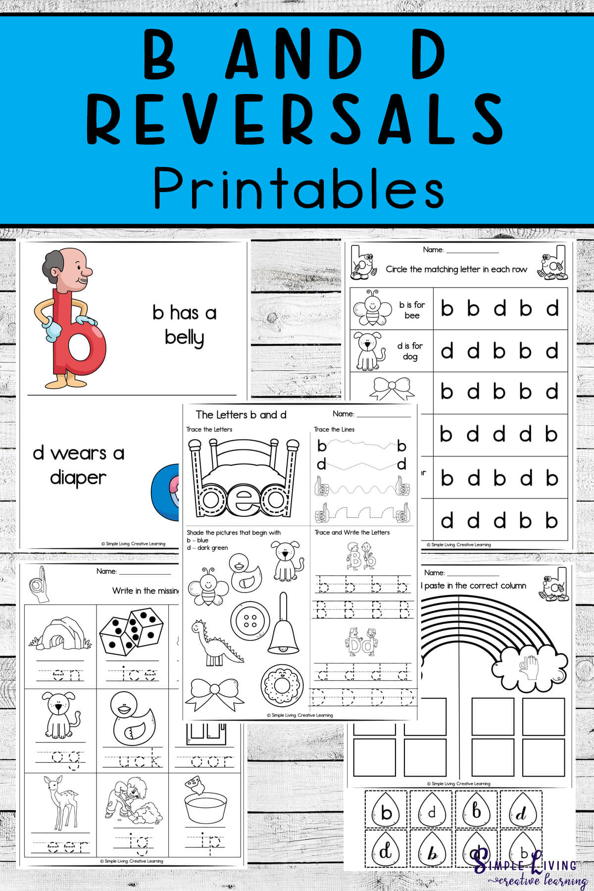B And D Reversal Printables - Simple Living. Creative Learning intended for Free Printable B And D Letter Reversal Worksheets