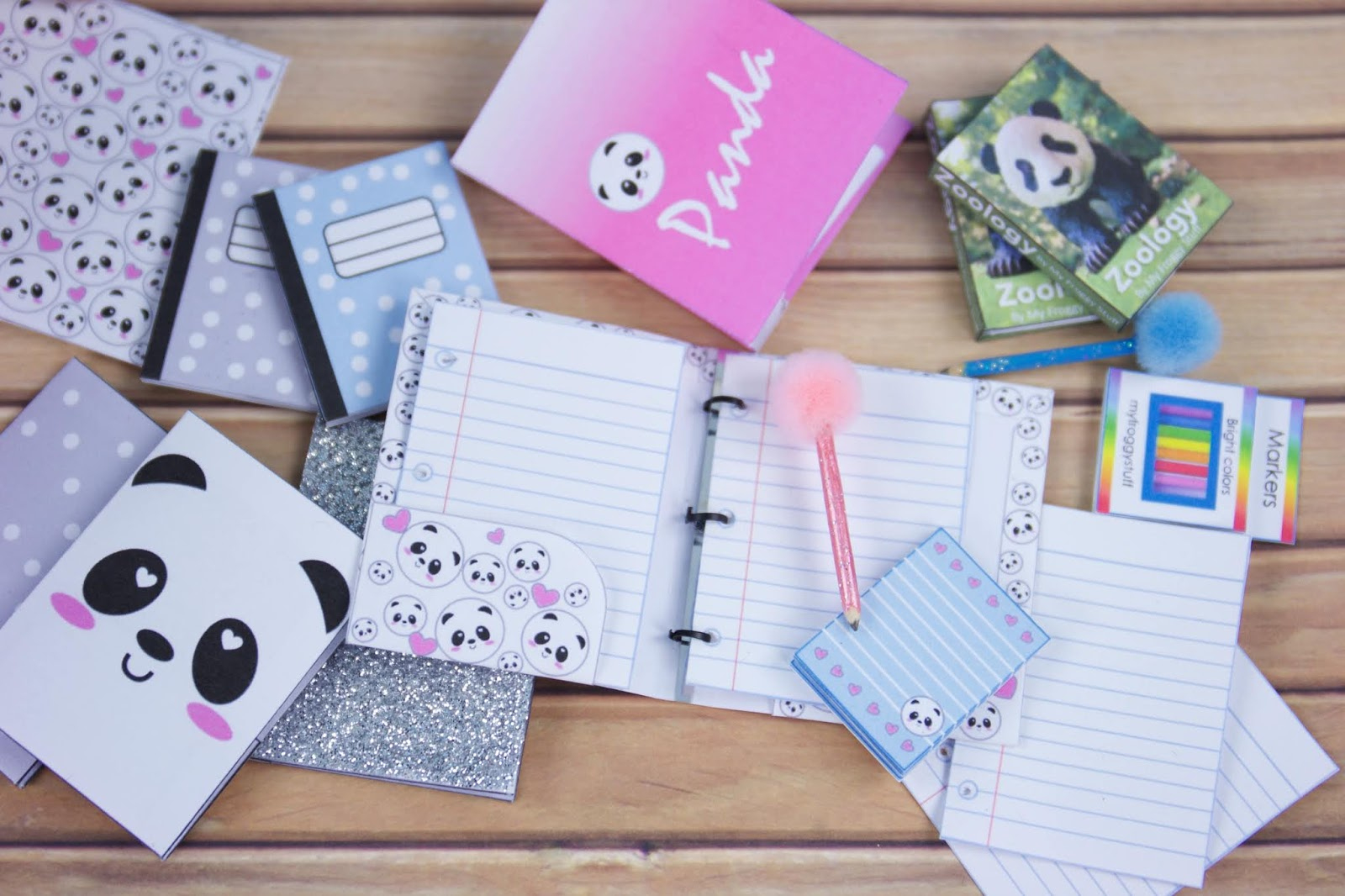 Back To School : Diy Panda School Supplies Free Printables for Froggy Stuff Free Printables