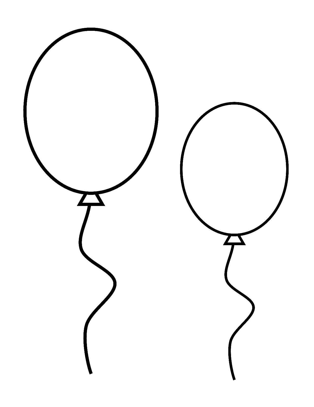 Balloons - Free Printable Template | Planerium within Printable Cut Out Balloon Template