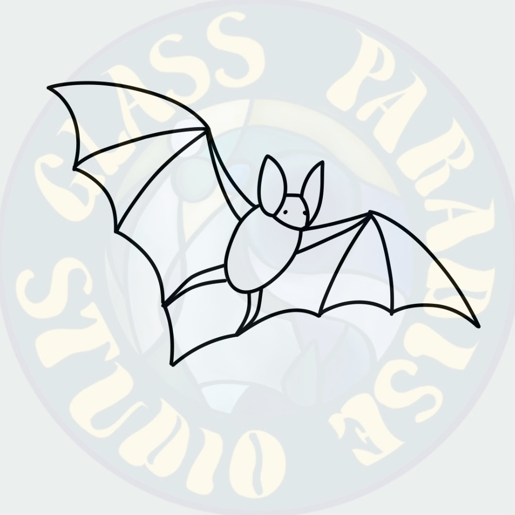 Bat Pattern 2 Pack Pdf Digital File For Stained Glass | Halloween in Printable Stained Glass Bat Pattern
