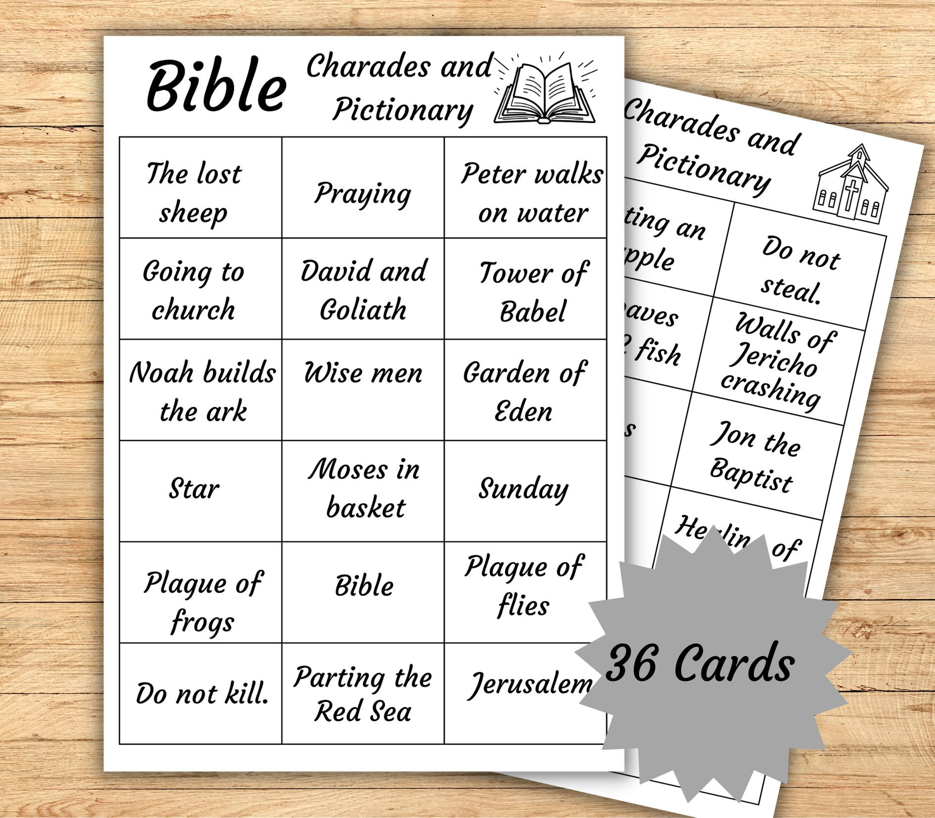 Bible Charades, Printable Bible Pictionary Cards, Printable Bible with regard to Bible Charades Free Printable