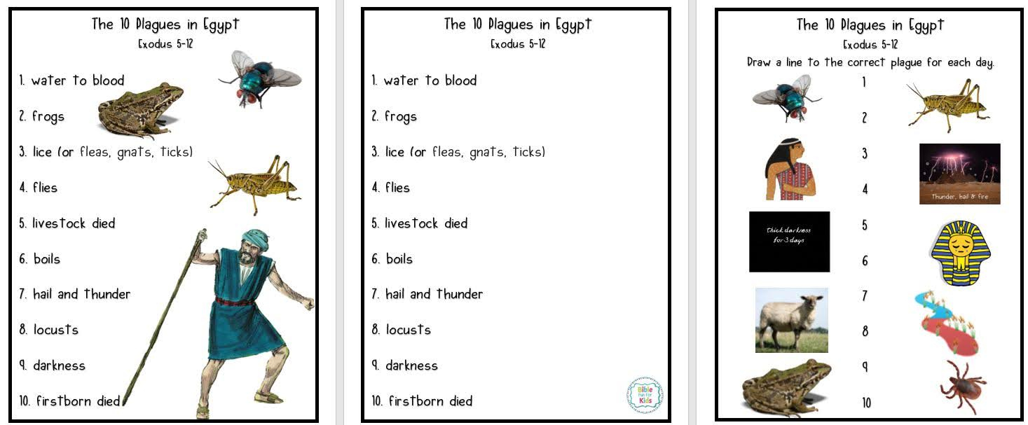 Bible Fun For Kids: Plagues In Egypt! with regard to Printable 10 Plagues of Egypt Worksheet