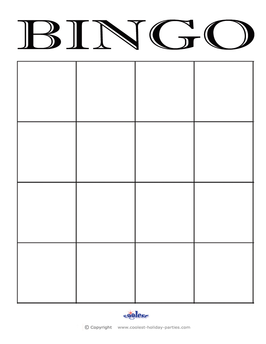 Blank-Bingo-4X4 - Coolest Free Printables for Free Blank Printable Bingo Cards
