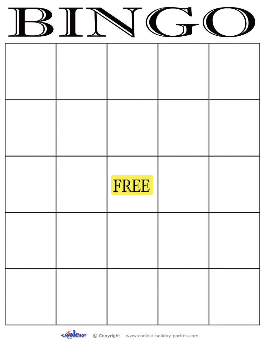 Blank-Bingo-5X5 - Coolest Free Printables pertaining to Blank 5x5 Bingo Card