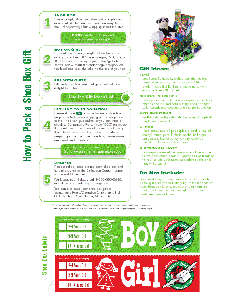 Blessings In A Shoebox Free Printables - Printable for Blessings in a Shoebox Free Printables