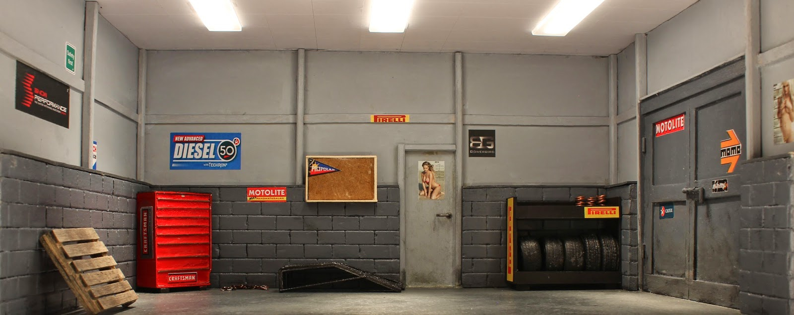 Bowerbird Garage Diorama: Bowerbird Garage - (Morton) inside Garage Diorama Backgrounds Free Printable