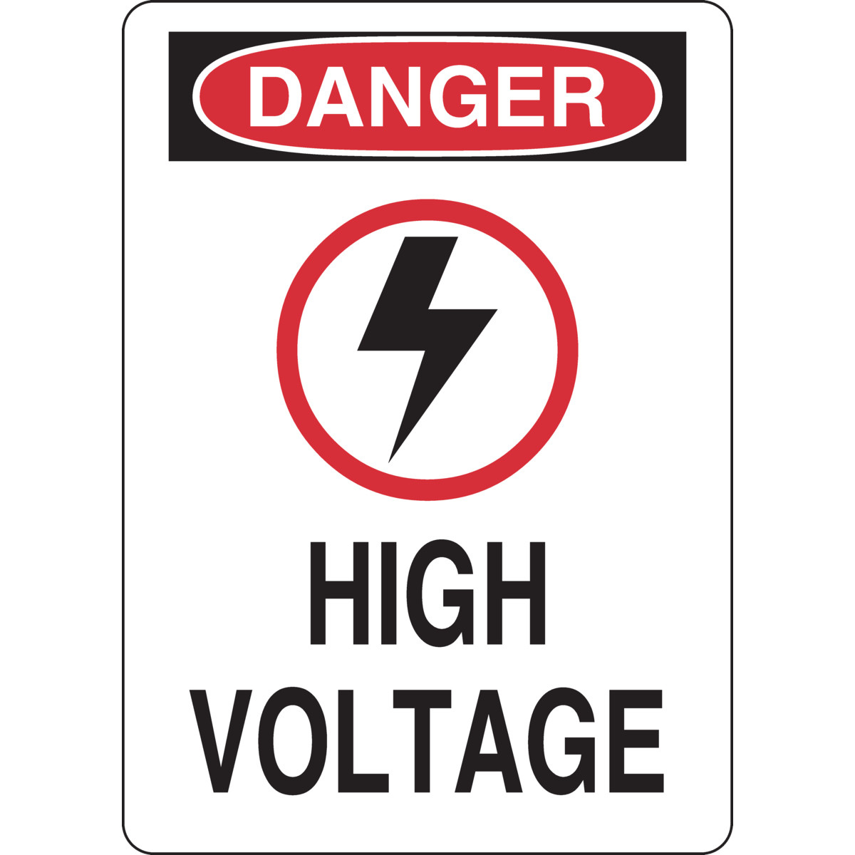 Brady Part: 59384 | Danger High Voltage Sign | Bradycanada.ca within High Voltage Signs Printable