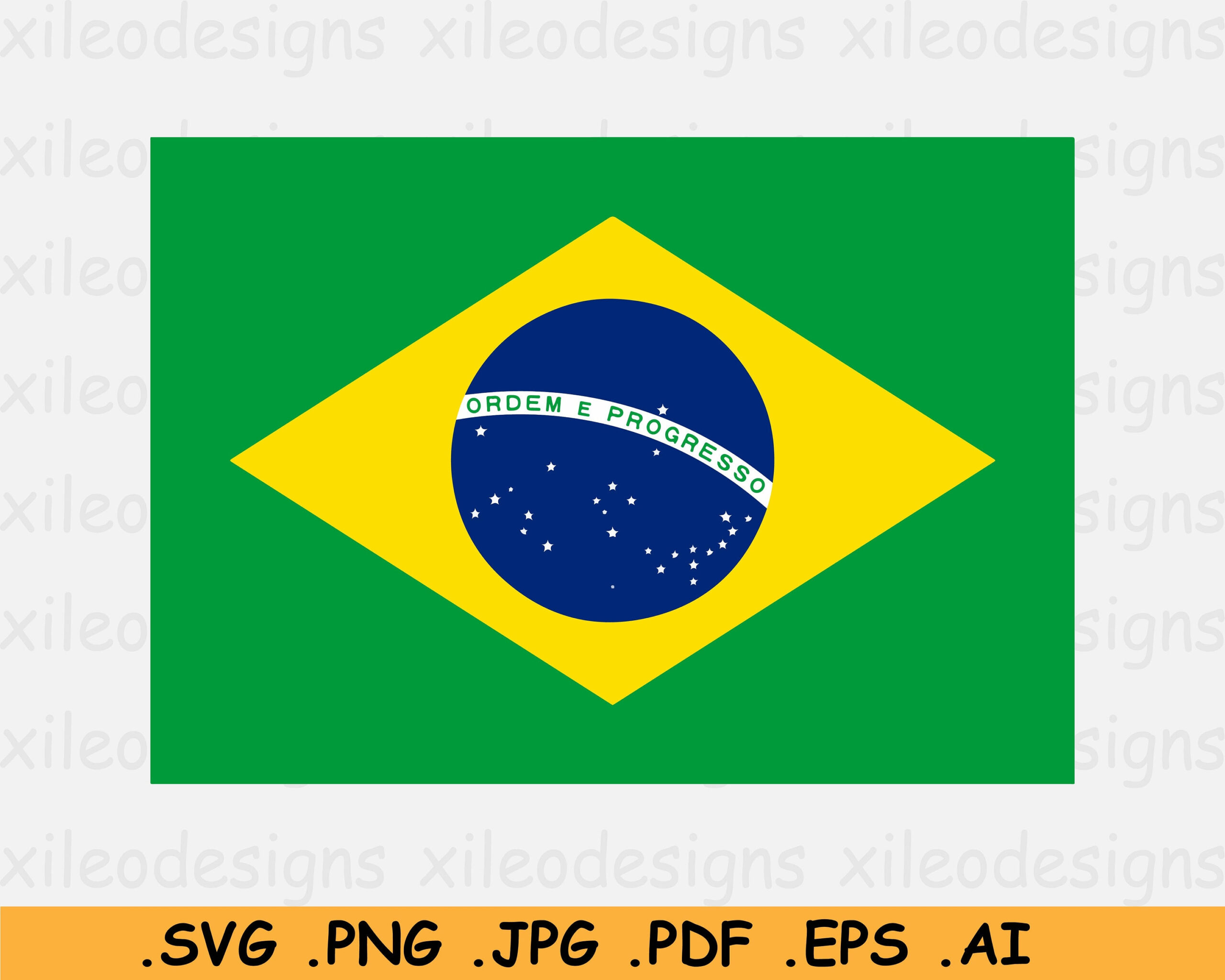 Brasilianische Flagge Svg, Brasilianisches Country National Banner, Cricut Cut Datei, Digital Download, Clipart Vektor Grafik - Eps Ai Png Jpg Pdf regarding Flag of Brazil Printable